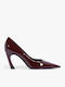 Pumps mit hohem Absatz Burgundisch