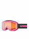 Uvex Speedy Μάσκα Σκι & Snowboard Ενηλίκων Ροζ με Φακό Καθρέπτη σε Ροζ Χρώμα