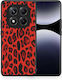 Animal Red Leopard Xiaomi Redmi Note 14 Pro 5g Poco X7 Θήκη