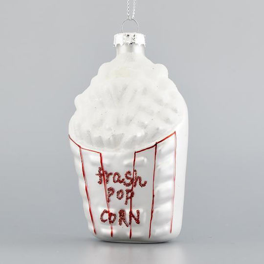 Glass Popcorn Ornament 7.9x11.7x7.4cm