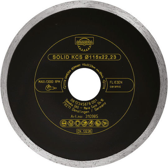 Basic Diamantschleifscheiben Kcs Größe 125 X 22,23 Mm Samedia 310986