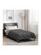 vidaXL Duvet Cover Single 135x200 Light Grey, Anthracite