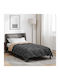 vidaXL Duvet Cover Single 135x200 Anthracite, Tan