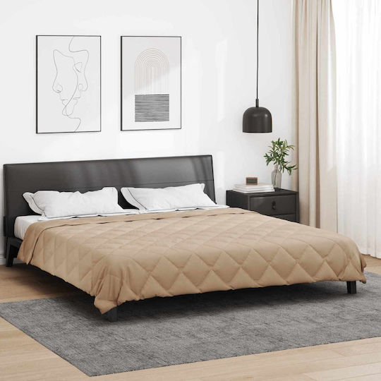 vidaXL Παπλωματοθήκη Διπλή 200x200 Taupe #