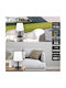 Addliving 3236 Tischlampe LED mit Schirm und Schwarz Basis