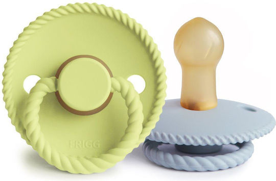 Frigg Rope Πιπίλες Καουτσούκ Green Tea/Powder Blue για 0-6 μηνών 2τμχ