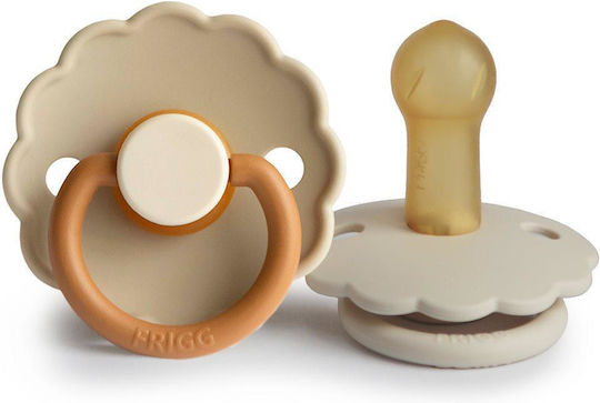 Frigg Daisy Πιπίλες Καουτσούκ Desert/Cream για 6-18 μηνών 2τμχ