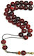Roloi Komboloi Graven Horn Worry Beads with 29 Beads Burgundy 29cm