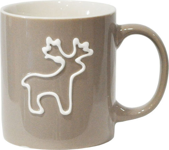Kostopoulos Mug from Porcelain Beige Reindeer