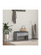 Entry Furniture with Bench Gray Sonoma 60x38x46cm