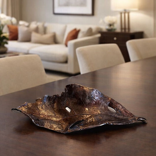 Galifas Platou Decorativ Metalic Bronz 1buc 50x23buc