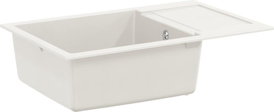 vidaXL Drop-In Chiuvetă din Granit Sintetic L78xW50cm Alb
