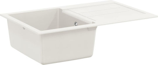 vidaXL Drop-In Chiuvetă din Granit Sintetic L78xW50cm Alb