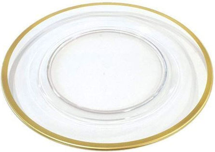 Caspari Round Plastic Placemats Gold Caspari Round Plastic Placemats Gold