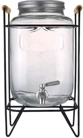 Yuk Glass Vase Beverage Dispenser with Spigot 4lt