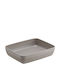 Leone Plastic Rectangular Serving Tray in Gray Color 32.5cm T8809.T 1pcs