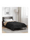 vidaXL Double Blanket 200x140cm Black and Tan