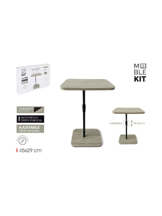 Masă Laterală Rectangulară Moblekit Din Lemn Bej/Negru Lățime 29xLungime 45xÎnălțime 80 cm