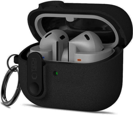 Tech-Protect Slim Hook Hülle Kunststoff mit Haken in Schwarz Farbe für Samsung Galaxy Buds 3 / 3 FE / 3 Pro