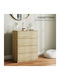 Wooden Chest of Drawers with 4 Drawers Οξιάς 60x40x80cm