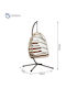 Egg Chair Swing with Stand and Pillow Rattan Multicolour L104xD100xH197cm