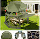 Vevor Camping Tent Pop Up Green 3 Seasons For 12 People 396x396cm