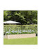 vidaXL Pot Metallic Ivory 400x80x45cm.