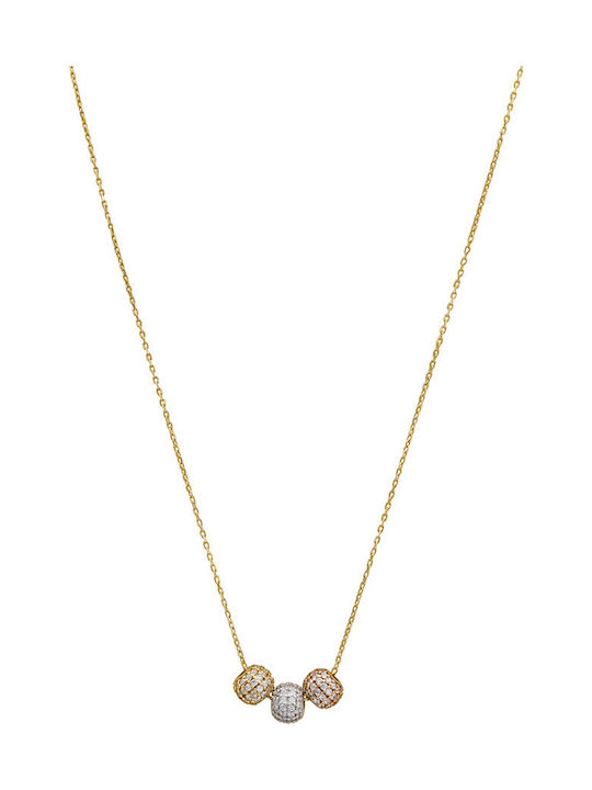 Savvas Design Halskette aus Gold 14K mit Zirkon
