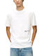T-shirt Λευκό-μαύρο-μπλε