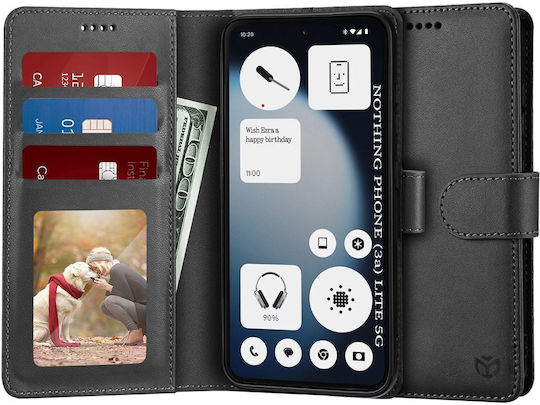 Techsuit Diary Book Schwarz (Nichts Phone (3a) Lite)