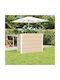 vidaXL Pot Metallic Ivory 100x40x75cm.
