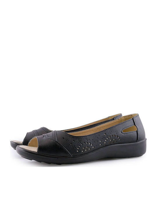 Leather Ballerinas Black