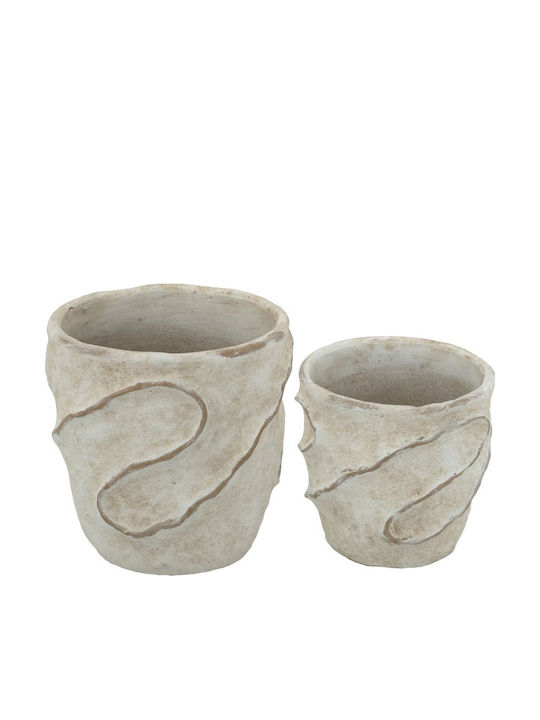 Artekko Cement Κασπώ Τσιμεντένιο Μπεζ 18x18x18εκ. 2τμχ