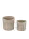 Artekko Cement Κασπώ Τσιμεντένιο Μπεζ 19x19x18εκ. 2τμχ