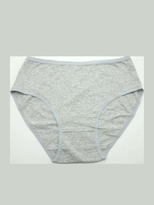 Power Flower Cotton Women's Briefs Gray