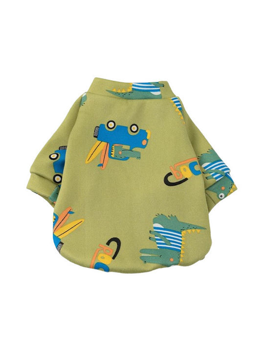 Denik Pets Surf Κροκόδειλος Φούτερ Σκύλου σε Πράσινο χρώμα M 29εκ.