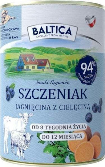 Baltica Wet Food for Puppies with Lamb 400gr