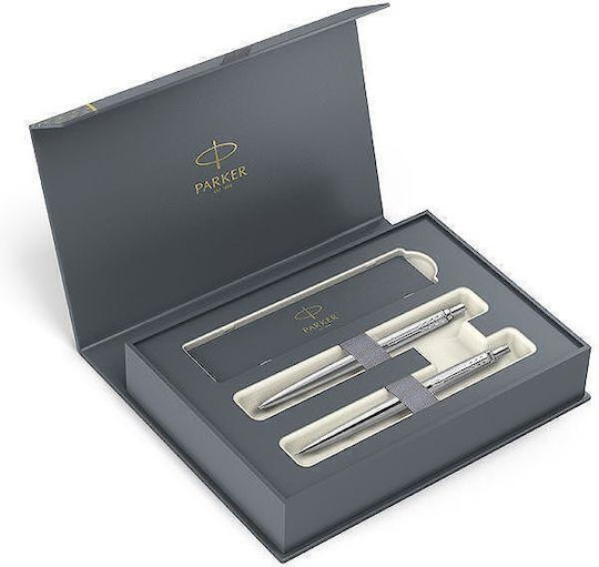 Parker Stiftset Jotter Cr Duo St.steel Ct Βρ-μρ # 1171.9026.08