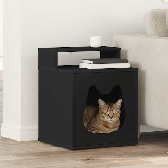 vidaxl Katzenbett Schwarz 42,5 X 40 X 53,5 cm Bearbeitetes Holz