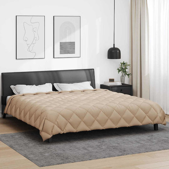 vidaXL Duvet Cover Double 200x200 Taupe
