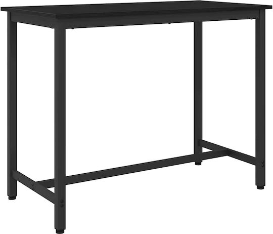 Маса За Кухня Дървена С Метална Рамка Черна Бук 100x50x76.5см