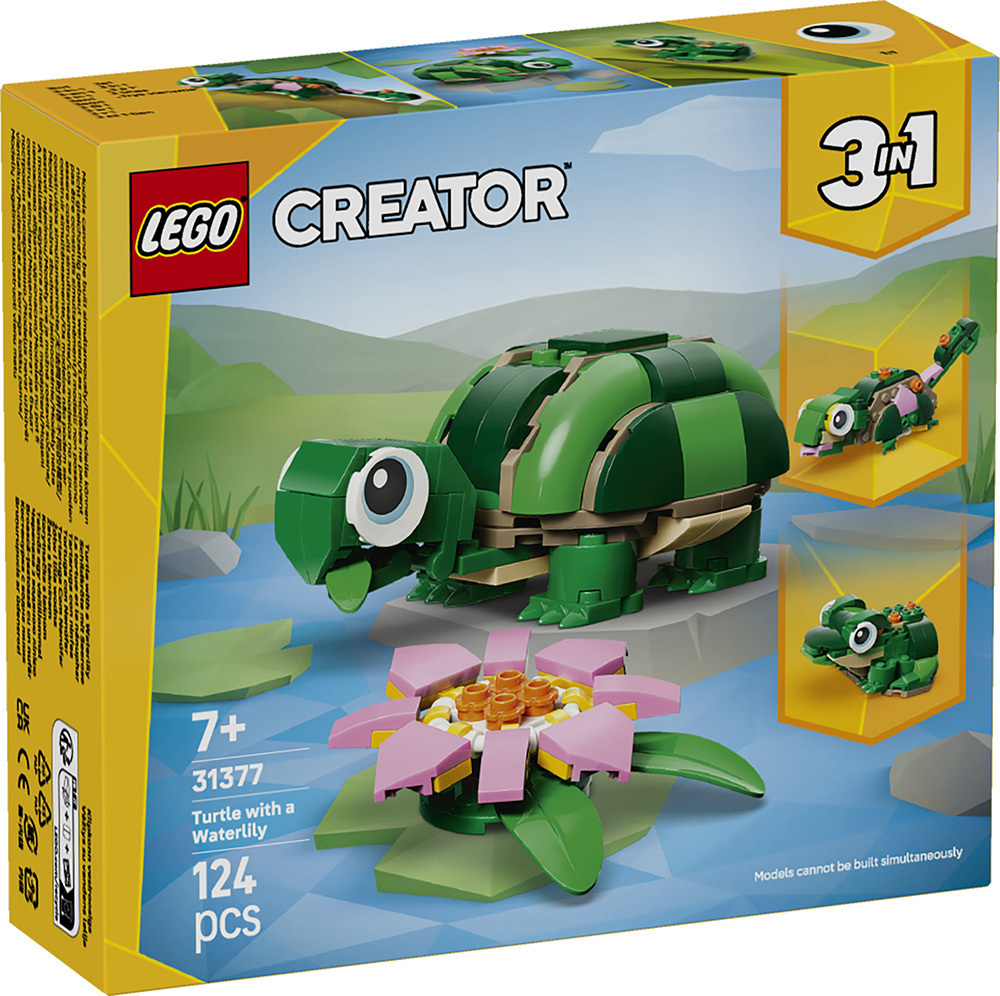LEGO Creator 3-in-1 Turtle with a Water Lily Flower για 7+ Ετών 124τμχ