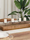 vidaXL Wooden Candle Holder in Brown Colour 50x10x15cm Various Colors