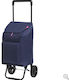Kunststoff Einkaufswagen Klappbar Blau 30x36x94cm