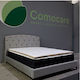 Como felt & wadding producers Mattress Topper Double Foam with Bamboo Fibers & Removable Cover 150x200x4cm