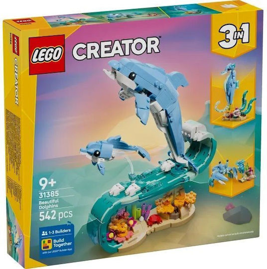 LEGO Creator 3-in-1 Sea Animals Beautiful Dolphins for Ages 9+ 542 Pieces
