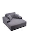 Vielseitiger Sitzsack & Pouf Bett Grau 170x124x70cm