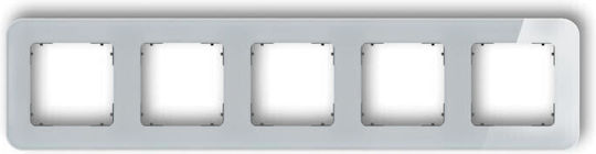Icon Universal Frame Wrapped Glass Effect Frame Gray Bottom Graphite Matt 15-28-IRSZ-5