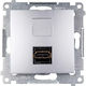 Kontakt-Simon HDMI Socket Simon 54 Silver Matt ...