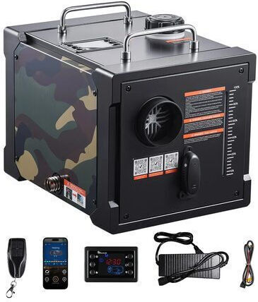 Încălzitor Portabil Diesel Sirocou 8 Kw 12/24 V Dc Telecomandă Consum 0,16-0,4 L H Rezervor 7 L Alarmă CO 385 X 300 X 300 Mm